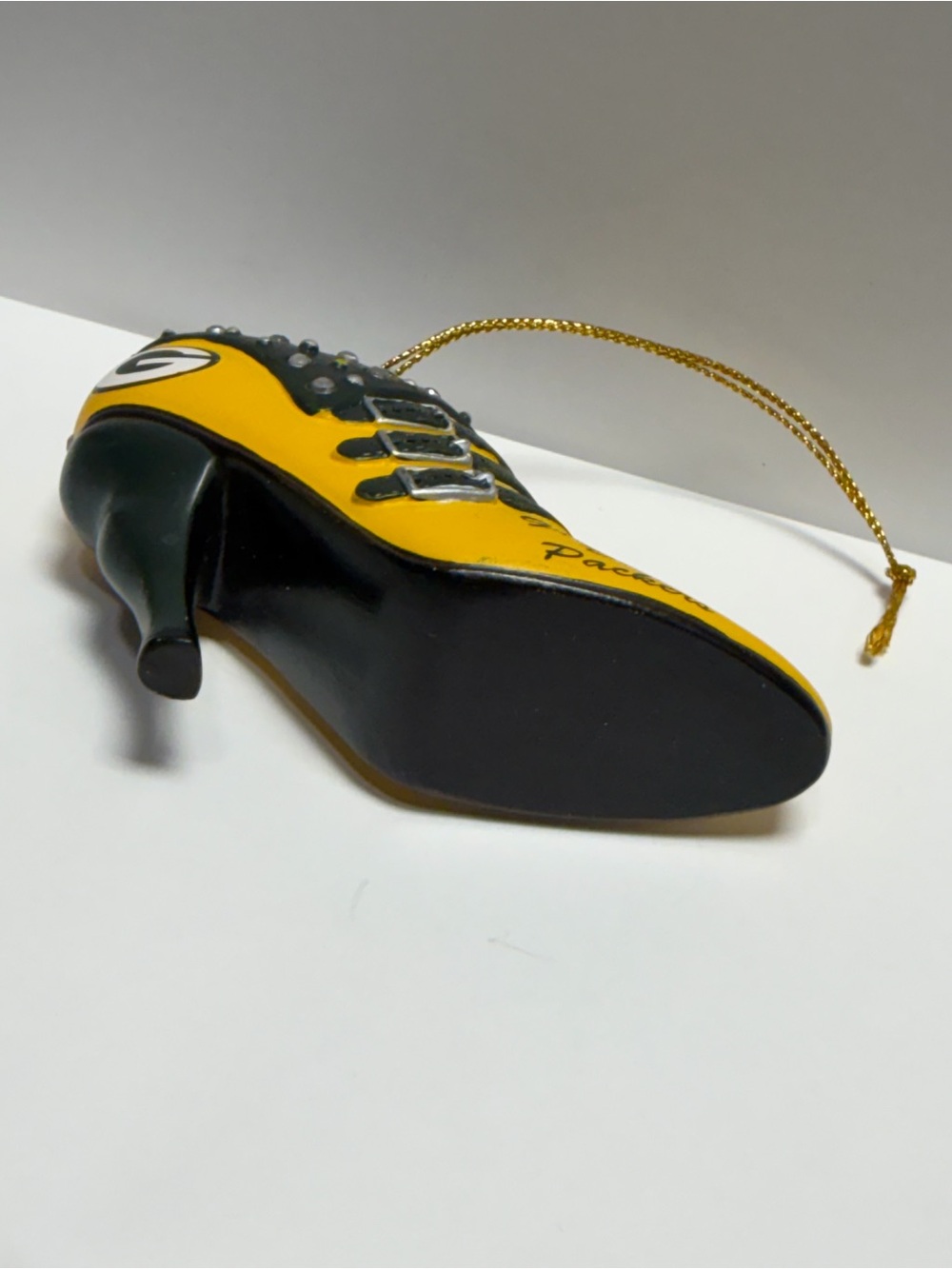 2011 Bradford Exchange Green Bay Packers “Triple Threat” Stiletto Shoe Ornament - Picture 6 of 8